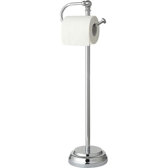 Classic Bathroom Free Standing Toilet Tissue Paper Roll Holder Stand - Picture 1 of 5